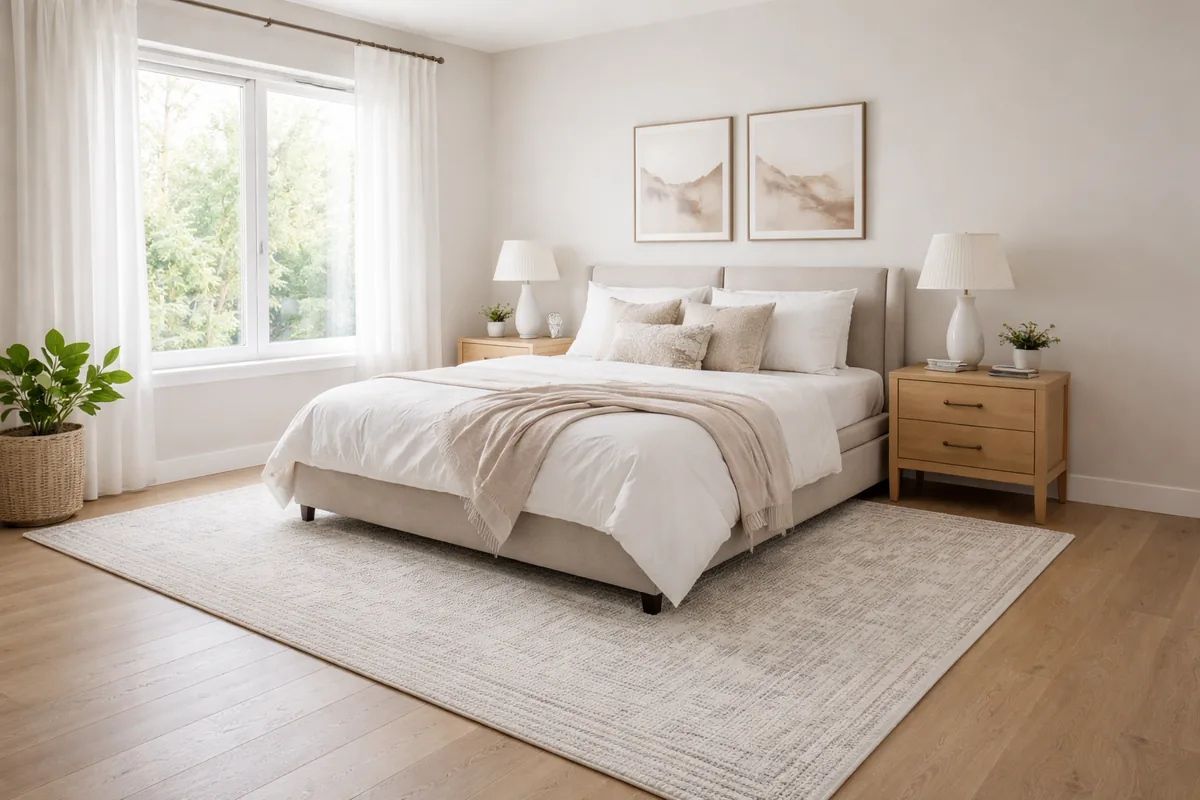 What size rug should I buy for a 10x12 bedroom