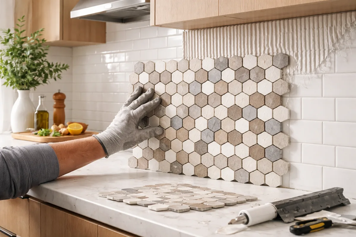 Can you install a backsplash over existing tile