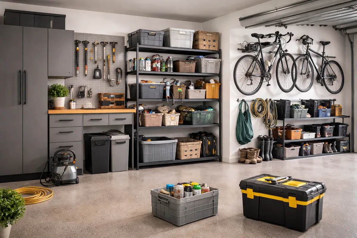 How to organize a cluttered garage on a budget