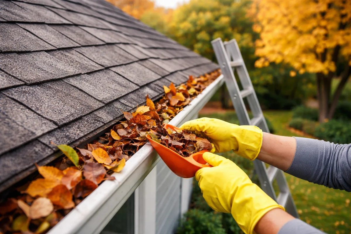 When is the best time to clean gutters in a house